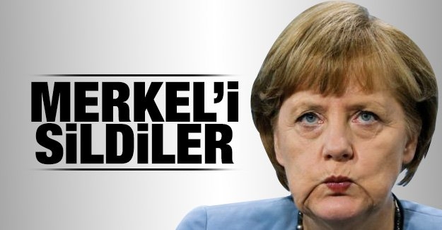 Merkel’i sildiler!