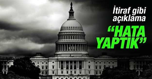 İtiraf gibi açıklama: Hata yaptık