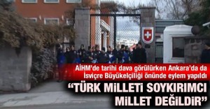 İsviçre Büyükelçiliği önünde eylem