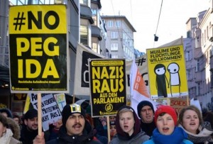 2 thousand people protest PEGIDA in Germany
