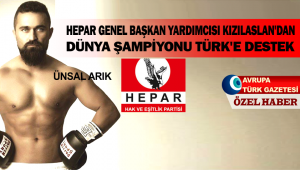 HEPAR Genel Başkan Yardımcısı Kızılaslan’dan Dünya Şampiyonu Türk’e destek