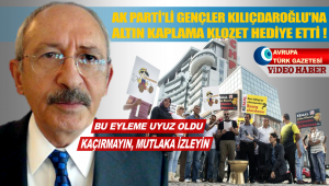 AK Partili Gençler Kılıçdaroğlu’na altın kaplama klozet hediye etti!