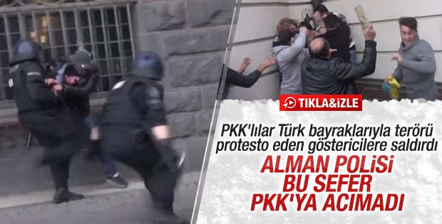 PKK’lılar Almanya’da terörü kınayan Türklere saldırdı