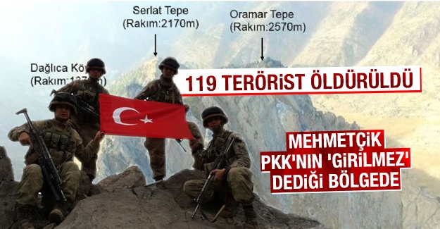 Kahraman Mehmetçikler, PKK’nın ‘girilmez’ dediği bölgede!