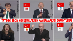 TRT’deki seçim konuşmalarının kamera arkası görüntüleri