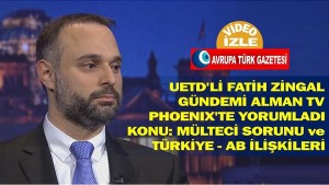 UETD’li Fatih Zingal Alman TV Phoenix’te konuştu