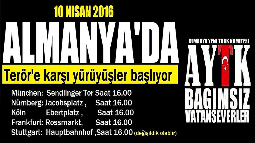 Almanya Türkleri teröre karşı duyarlı, terör sevicileri ise provokasyon peşinde