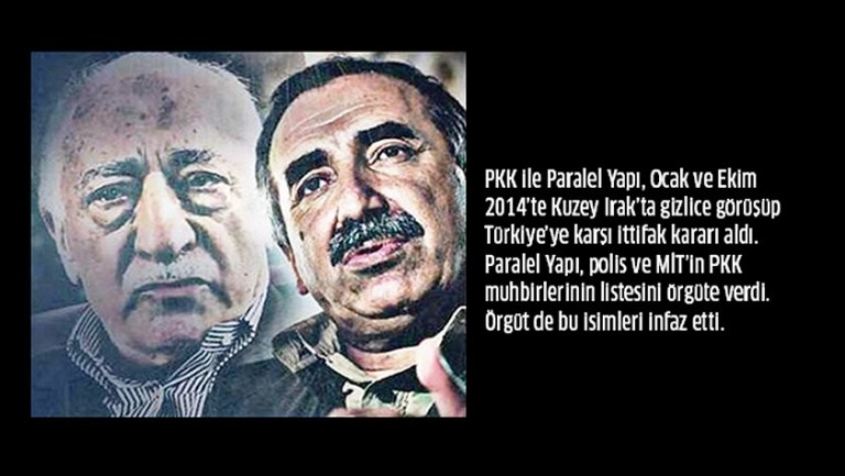 PKK ve FETÖ Türk milletine karşı birleşerek ihanete devam ediyor