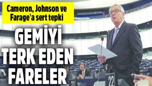 Verhofstadt: Cameron, Johnson ve Farage batan gemiyi terk eden fareler gibi davranıyor