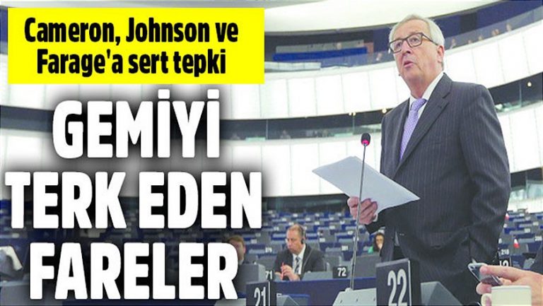 Verhofstadt: Cameron, Johnson ve Farage batan gemiyi terk eden fareler gibi davranıyor
