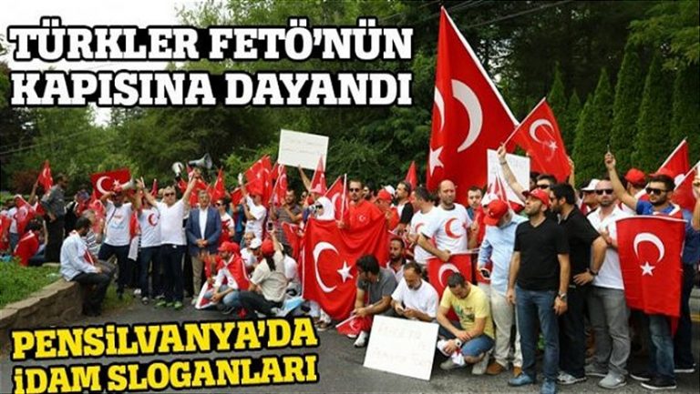 Feto Pensilvanya’daki malikanesi önünde lanetlendi