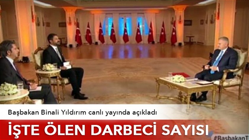 Başbakan Binali Yıldırım ölen darbecilerin sayısını açıkladı