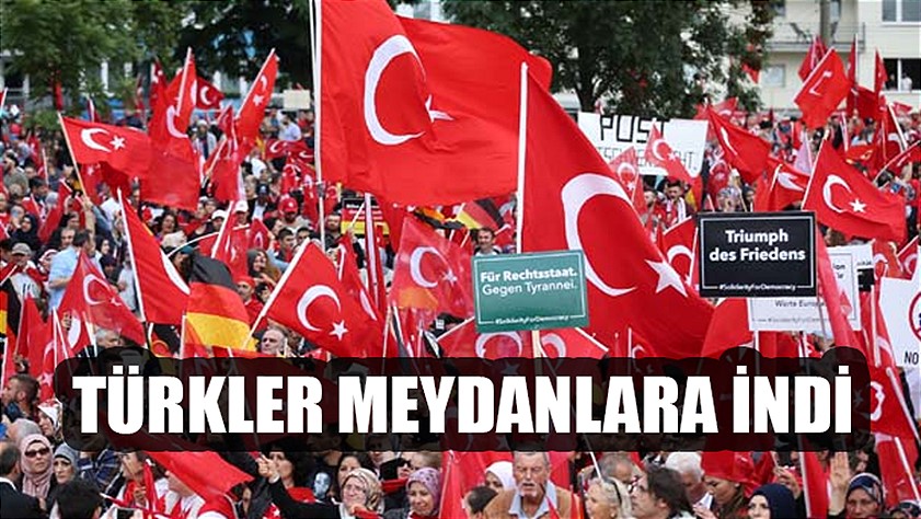 Avrupalı Türkler terörist FETÖ’ye karşı demokrasi mitinginde buluştu