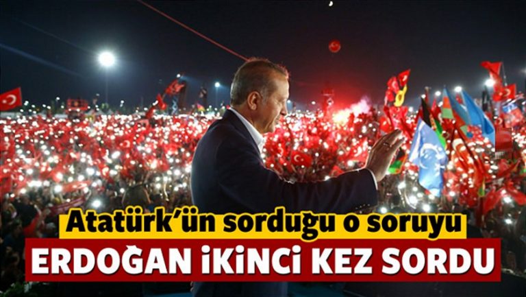 Tarihi Yenikapı mitinginde Erdoğan’ın tarihi konuşması