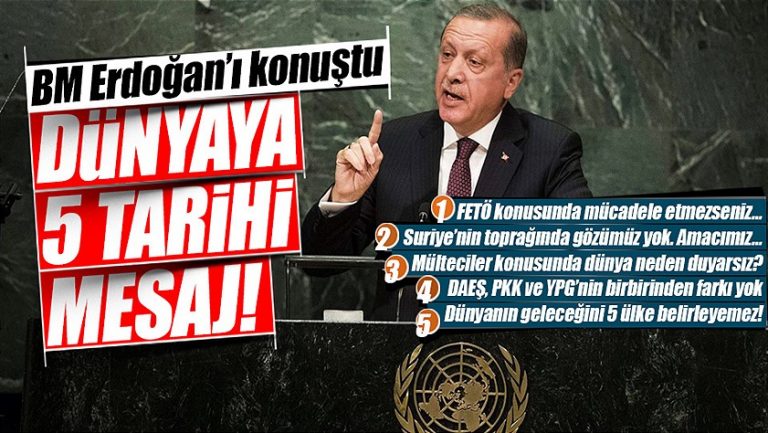 Erdoğan BM’de konuştu: FETÖ’ye karşı önlem almazsanız yarın çok geç olabilir