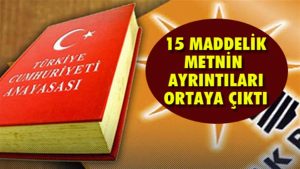 İşte AK Parti’nin Başkanlık taslağı