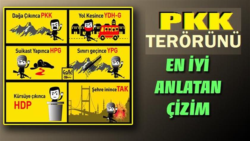 İşte PKK’lı teröristleri en iyi anlatan çizim