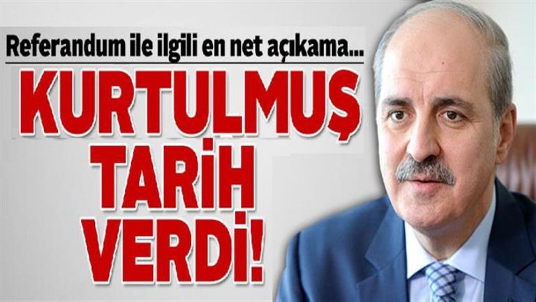Kurtulmuş, referandum oylaması için tarih açıkladı; Nisan başı