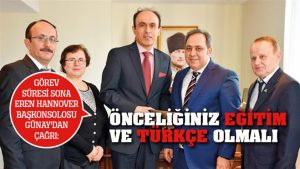 Önceliğimiz eğitim ve Türkçe dili olmalı