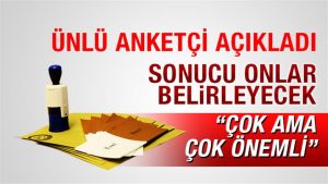 Ünlü anketçi açıkladı: Referandumun sonucunu onlar belirleyecek