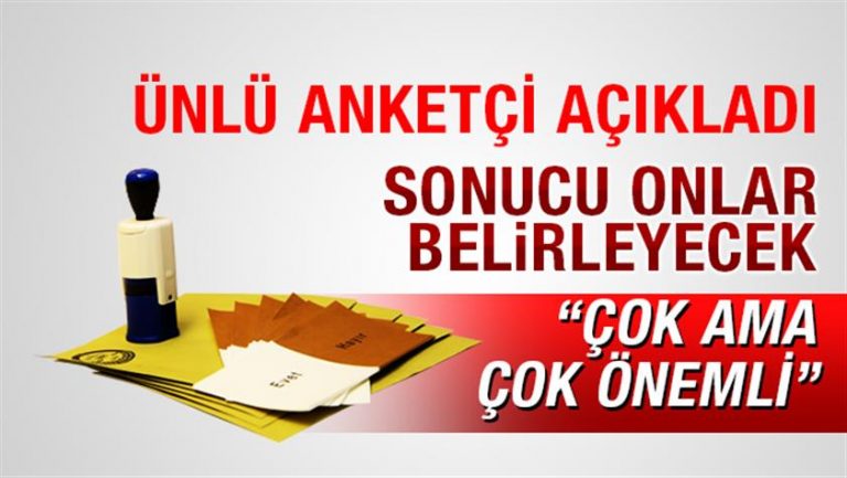 Ünlü anketçi açıkladı: Referandumun sonucunu onlar belirleyecek