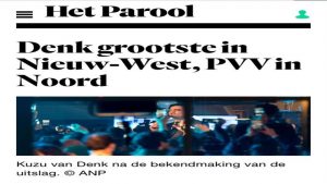 Hollanda seçimleri: DENK Amsterdam Nieuws-West’te en büyük parti, ırkçı parti ise Amsterdam Noord’ta