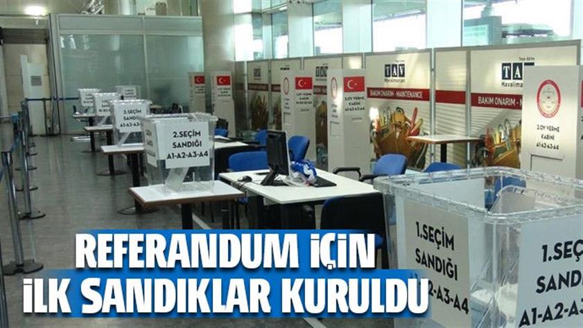 İlk seçim sandıkları kuruldu