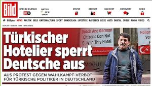 Ağrılı otelci Alman Bild Gazetesi’ne manşet oldu