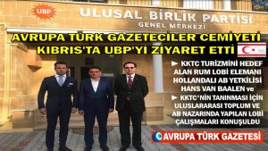 Avrupa Türk Gazeteciler Cemiyeti, KKTC iktidar partisi UBP’yi ziyaret etti