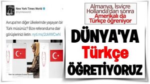 New York Times gazetesi Türkçe tweet attı