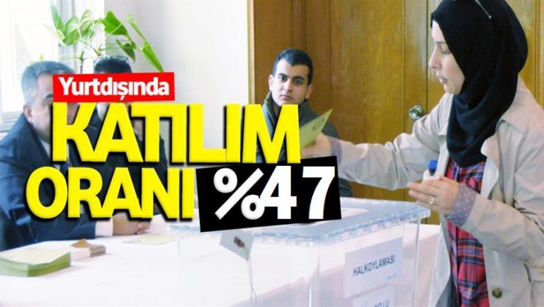 Yurt dışında referanduma katılım yüzde 50’ye yaklaştı