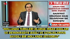 Televizyonda konuşan gazeteci Oğuzhan Kılıç: Hollanda Türkleri olarak insan hakları ve demokrasiye bağlı ve azınlıklarına saygılı bir Hollanda istiyoruz
