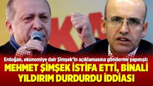Son dakika: Başbakan’dan Mehmet Şimşek açıklaması
