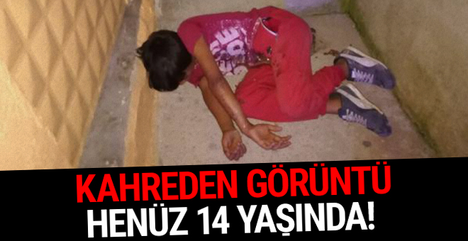 Kahreden görüntü: Sadece 14 yaşında!