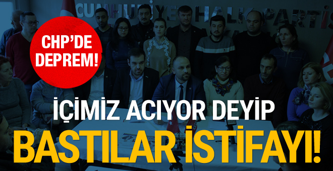 CHP Çorlu’da deprem! İçimiz acıyor deyip bastılar istifayı