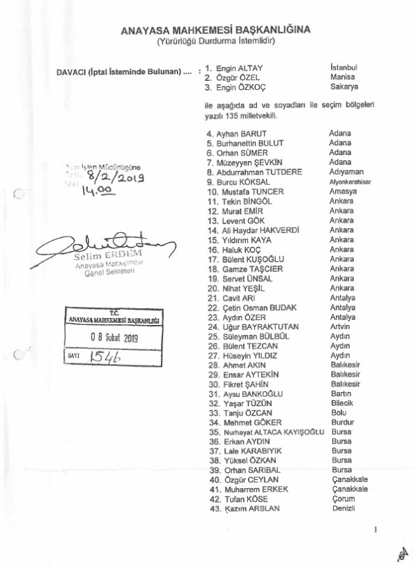 CHP Uzay ajansının iptali için Anayasa Mahkemesi'ne başvurdu