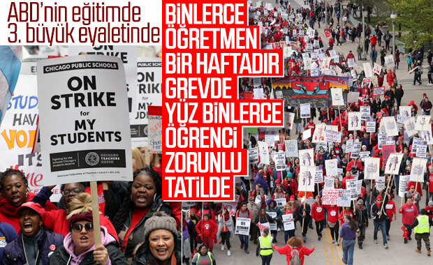 Chicago’da binlerce öğretmen grevde