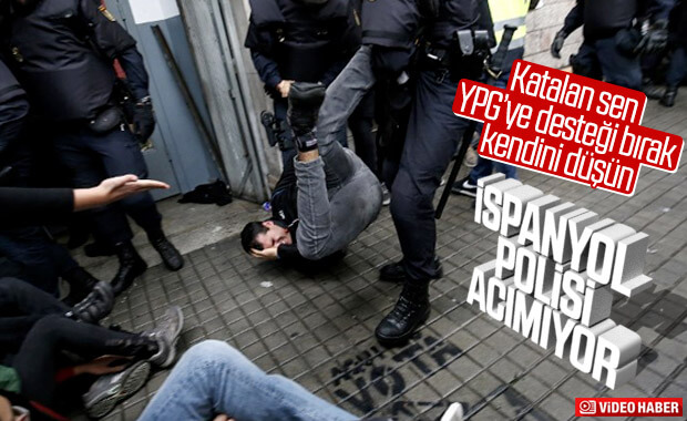 İspanya’da polisten Katalan göstericilere sert müdahale