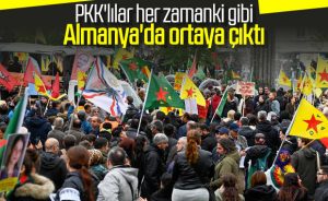 Köln’de PKK’lılar eylem yaptı