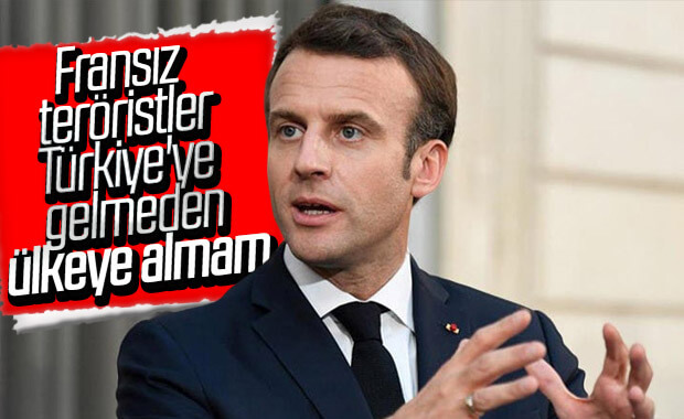 Macron’dan Fransız teröristler için Türkiye şartı