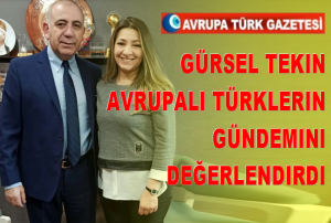 Gürsel Tekin koronalı günleri değerlendirdi