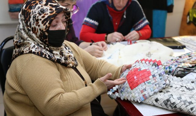 Gazete kağıdından çanta