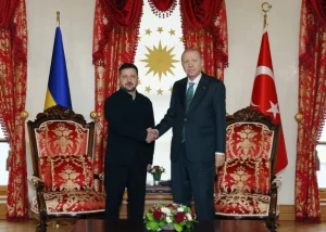 Cumhurbaşkanı Erdoğan, Zelenskiy ile Dolmabahçe’de bir araya geldi
