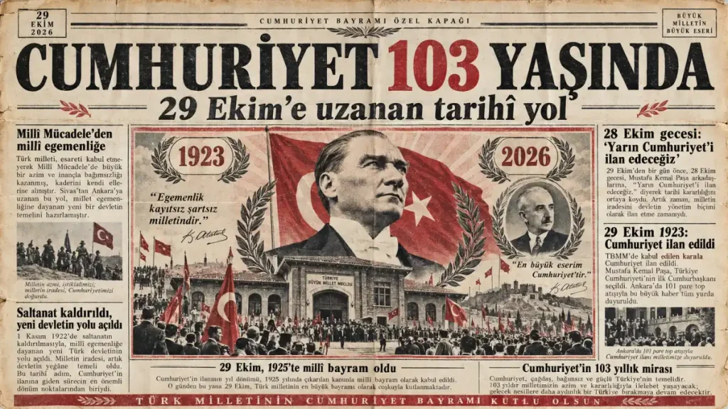 Cumhuriyet 103 yaşında: 29 Ekim'e uzanan tarihî yol